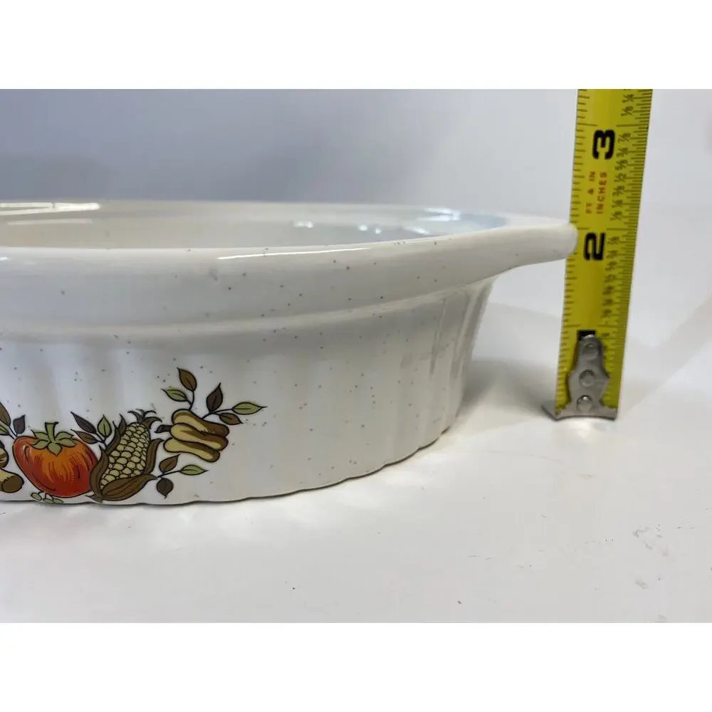 Vintage Spice of Life Style Small Handled Casserole Oven Safe Dish No Lid 8
